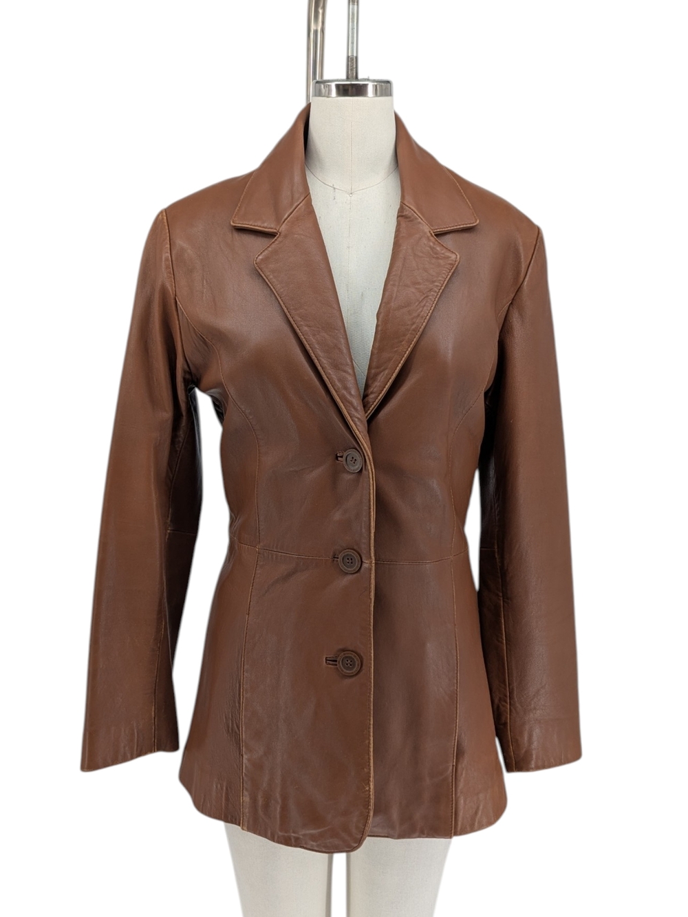 30197 Adler Leather Blazer Jacket Brown size Small western rustic cowgirl fall